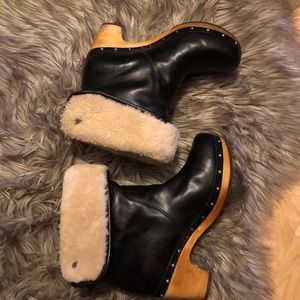 UGG 1958 Leather /Shearling Lined Heeled Boots